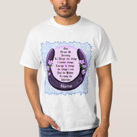 Horseshoe Serenity prayer t-shirt (Voorkant)