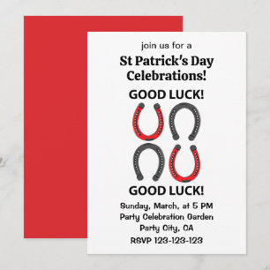 Horseshoe Veel Geluk St Patrick's Day Horseshoe Kaart