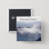 Horseshoe-waterval Vierkante Button 5,1 Cm (Voorkant /achterkant)