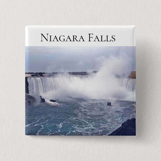 Horseshoe-waterval Vierkante Button 5,1 Cm (Voorkant)