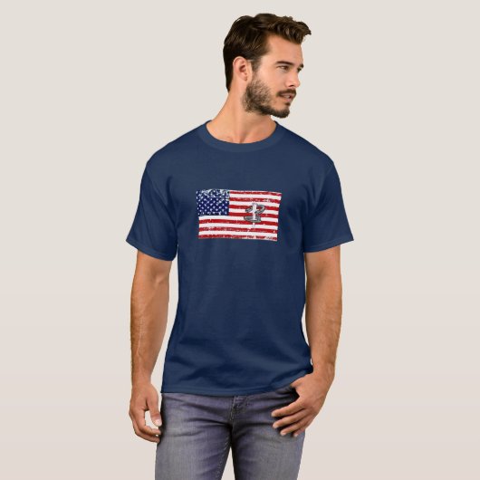 Horseshoe Werpen Basic Donkere T-Shirt USA (Voorkant volledig)