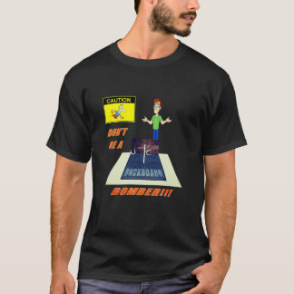Horseshoe werpen, geen backboard bom t-shirt
