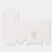 Horseshoe Western Country Brown Monogram Wedding Bedankdoosjes (Ongevouwen)