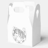 Horseshoe Zwart Wit Feest Western Party Paard Bedankdoosjes (Geopend)