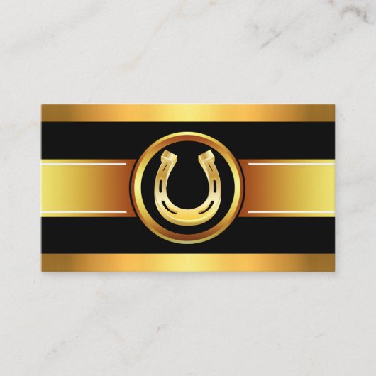 Horseshoeing Gold Black Visitekaartje (Voorkant)