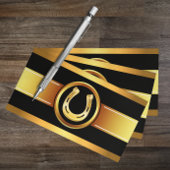 Horseshoeing Gold Black Visitekaartje