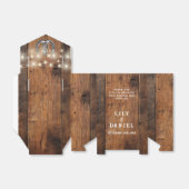 Horseshoes Rustic Houten Slingerlichten Bruiloft Bedankdoosjes (Uitgevouwen)