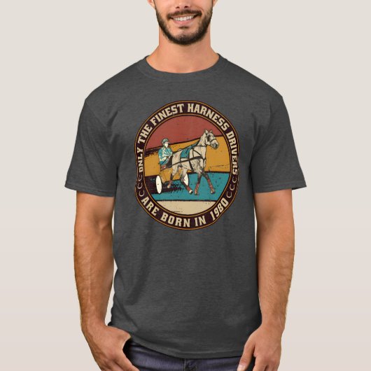 HorsesrottingDrivers geboren in 1980 Verjaardag jo T-shirt (Voorkant)