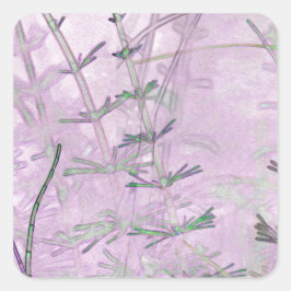 Horsetail Grass/Stems Vierkante Sticker