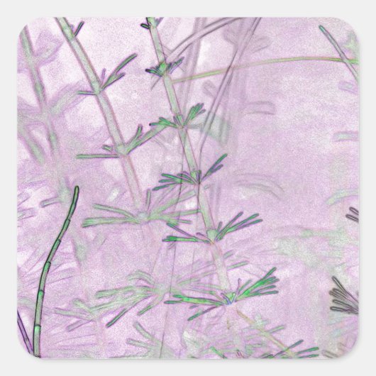Horsetail Grass/Stems Vierkante Sticker (Voorkant)