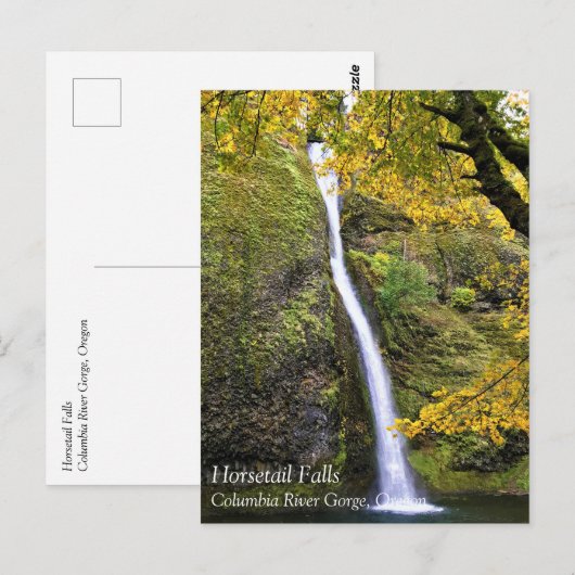 Horsetail-Herfsten, Columbia River Gorge, Oregon P Briefkaart (Voorkant / Achterkant)