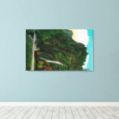 Horsetail-Herfsten in de Columbia River Gorge Canvas Afdruk (Insitu (Houten vloer))
