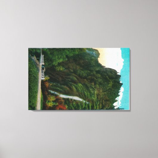 Horsetail-Herfsten in de Columbia River Gorge Canvas Afdruk (Voorkant)