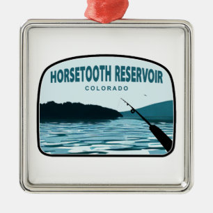 Horsetooth Reservoir Colorado Gevist Rod Metalen Ornament