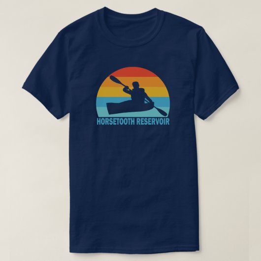 Horsetooth Reservoir Colorado Kayak T-shirt (Design voorkant)