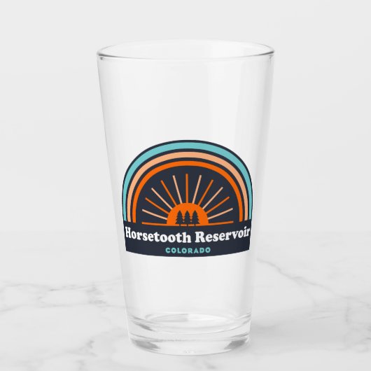 Horsetooth Reservoir Colorado Rainbow Glas (Voorkant)