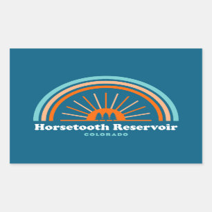 Horsetooth Reservoir Colorado Rainbow Rechthoekige Sticker