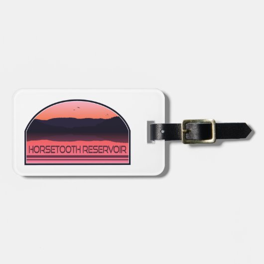 Horsetooth Reservoir Colorado Red Sunrise Bagagelabel (Voorkant horizontaal)