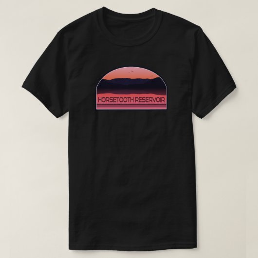 Horsetooth Reservoir Colorado Red Sunrise T-shirt (Design voorkant)