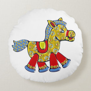 Horsey BABY DECOR Rond Kussen