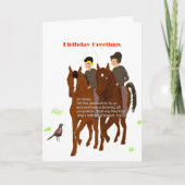 Horsey Birthday Card Kaart (Voorkant)