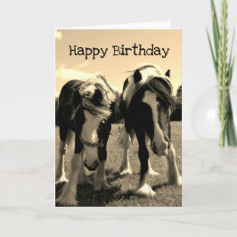 Horsey Birthday Kaart