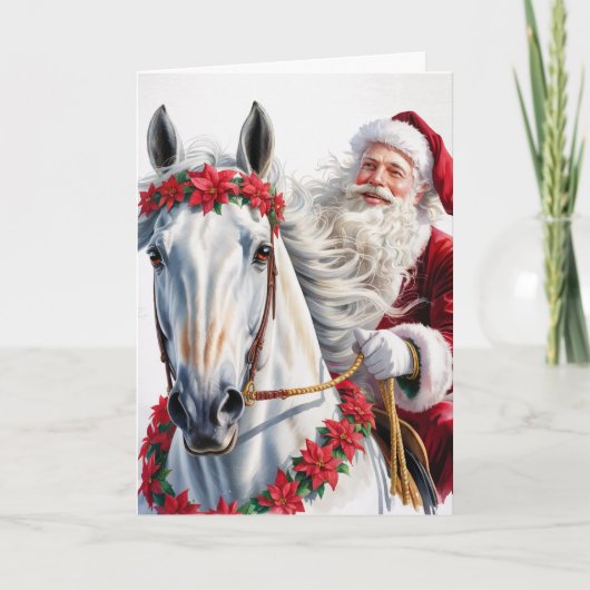  Horsey Christmas Greeting Card  Feestdagen Kaart (Voorkant)