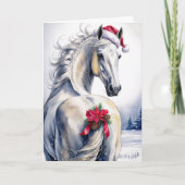  Horsey Christmas Greeting Card  Feestdagen Kaart (Voorkant)