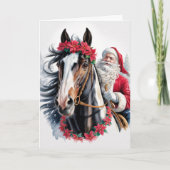  Horsey Christmas Greeting Card  Feestdagen Kaart (Voorkant)
