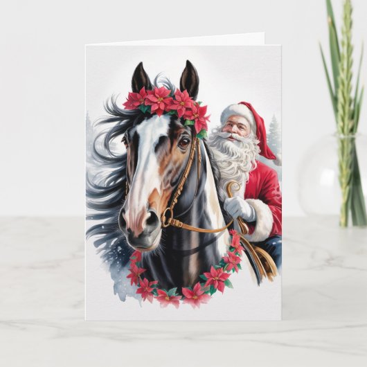  Horsey Christmas Greeting Card  Feestdagen Kaart (Voorkant)