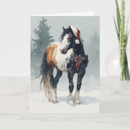  Horsey Christmas Greeting Card  Feestdagen Kaart