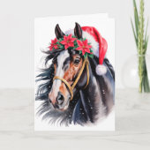  Horsey Christmas Greeting Card  Feestdagen Kaart (Voorkant)