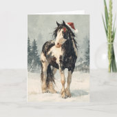  Horsey Christmas Greeting Card  Feestdagen Kaart (Voorkant)