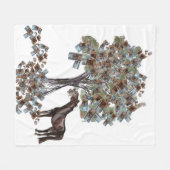 Horsey Eating $ Tree Deze versie heeft meer blader Fleece Deken (Voorkant (Horizontaal))