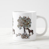 Horsey Eating $ Tree Deze versie heeft meer blader Grote Koffiekop (Rechts)