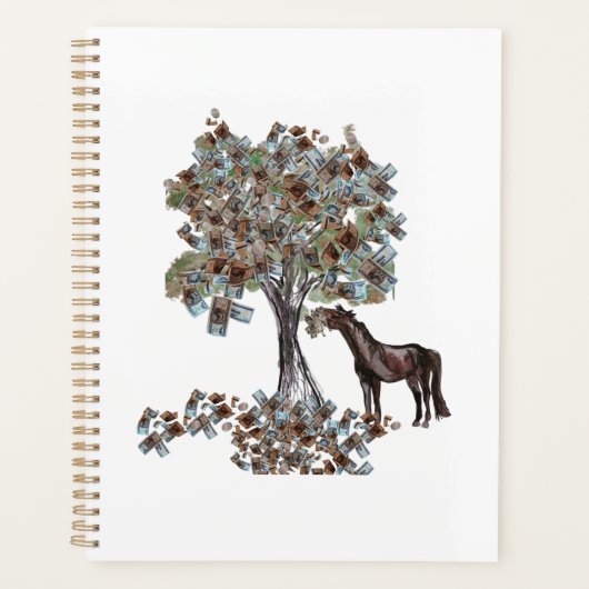 Horsey Eating $ Tree Deze versie heeft meer blader Planner (Voorkant)