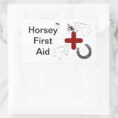 Horsey EHBO Rechthoekige Sticker (Tas)