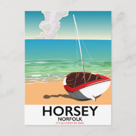 Horsey Norfolk Beach reisposter Briefkaart