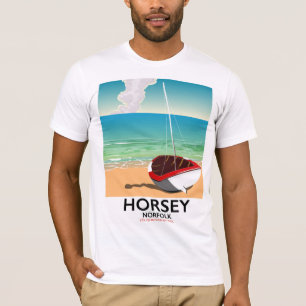 Horsey Norfolk Beach reisposter T-shirt