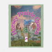 Horsey Prairie Queen Fleece Deken (Voorkant)