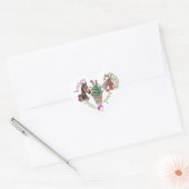 Horsey Prairie Queen Met Bloemen Hart sticker (Envelop)