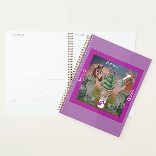 Horsey Prairie Queen, schattige kegel van gras en  Planner (Display)