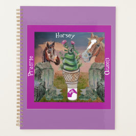 Horsey Prairie Queen, schattige kegel van gras en  Planner