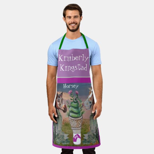 Horsey Prairie Queen, schattige kegel van gras en  Schort (Gedragen)