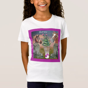 Horsey Prairie Queen, schattige kegel van gras en  T-shirt