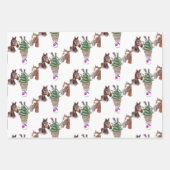 Horsey prairie queen, strepen inpakpapier vel (Voorkant)