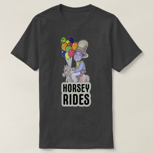Horsey Rides Boy ontmoet World T-shirt (Design voorkant)