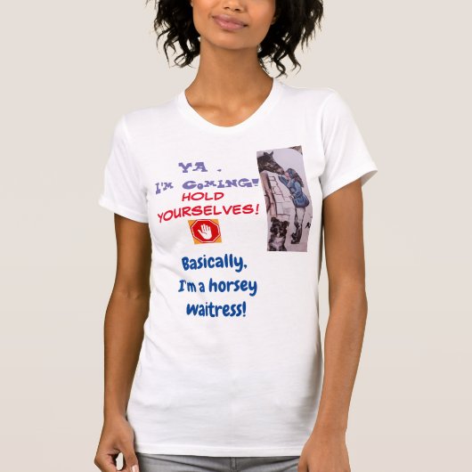 horsey-serveerster t-shirt (Voorkant)