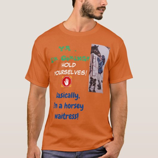 horsey-serveerster t-shirt (Voorkant)