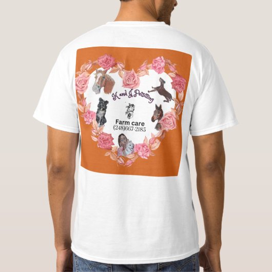 horsey-serveerster t-shirt (Achterkant)